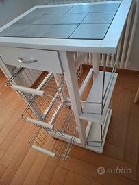 Carrello con porta bottiglie 60x38x85 cm