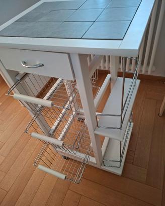 Carrello con porta bottiglie 60x38x85 cm