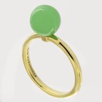 Anello Tiffany ball originale oro e calcedonio