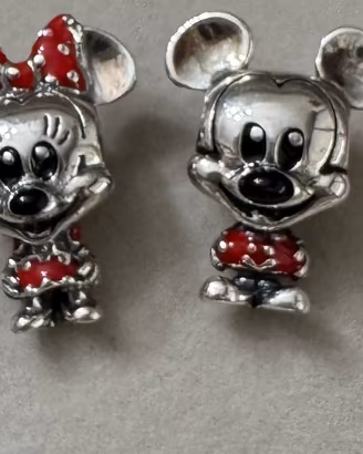 2 Charm Pandora Disney Minnie e Mickey Mouse