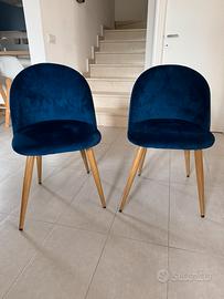 Poltroncine velluto blu