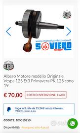 Albero motore rms cono 19