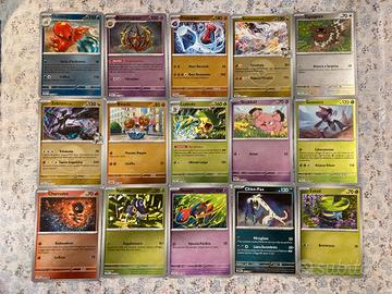Lotto 15 Carte Pokémon Holo e Reverse - Italiano