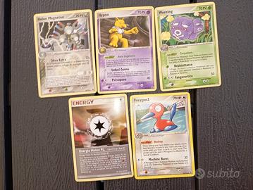 5 carte Pokemon del set ex specie delta 