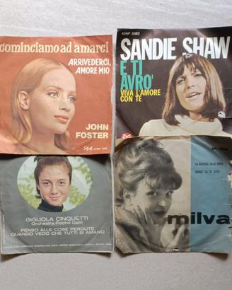 45 giri Milva, Cinquetti, Sandie Shaw, John Foster