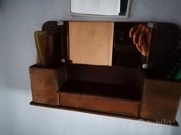 Portaspazzole con specchio vintage