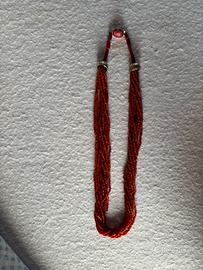 Collana corallo 10 fili