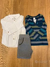 Camicia Maglia Pantaloni bambino 2-4 anni