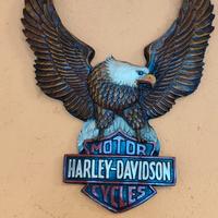Insegna Harley Davidson con aquila.