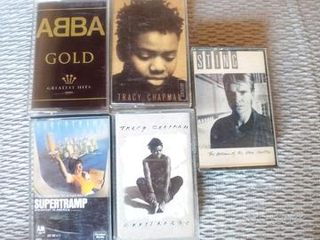 lotto 5 cassette musicali vintage