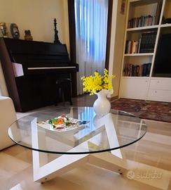 PIANO DI CRISTALLO DIAMETRO 70cm ,SPESSORE  2cm