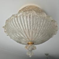 Lampadario vetro murano zona Talenti bianco traspa