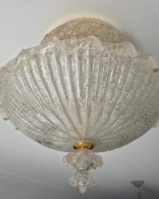 Lampadario vetro murano zona Talenti bianco traspa
