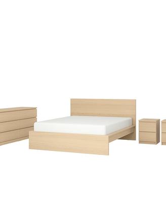 Camera da letto Malm Ikea col. Rovere