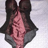 Body sexy in pizzo e microfibra Tg S - NUOVO