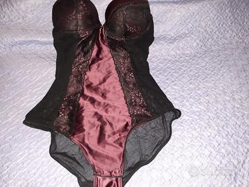 Body sexy in pizzo e microfibra Tg S - NUOVO
