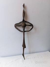 Croce ferro battuto vintage arte sacra