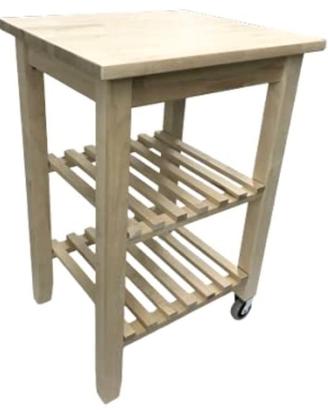Carrello da cucina in legno massiccio