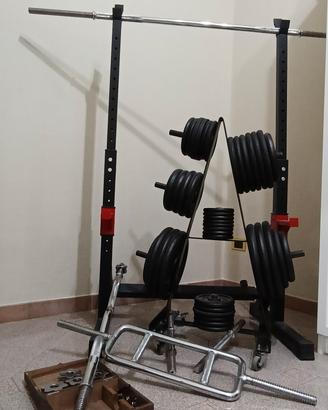 set pesi con bilancieri e manubri 