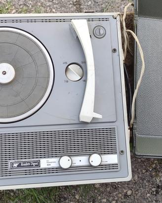 giradischi d'epoca con corso d'inglese su 45