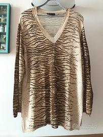 Maglia animalier oversize Krizia tessuto logato