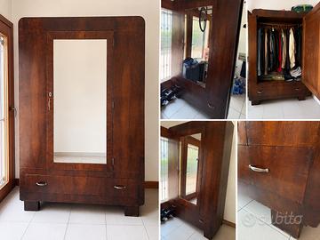 Armadio stile Biedermeier - legno - vintage