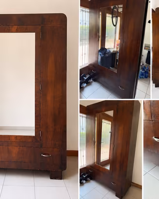Armadio stile Biedermeier - legno - vintage