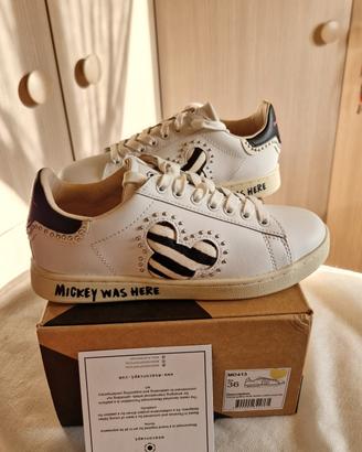 Sneaker Moaconcept Disney in pelle bianca N.36