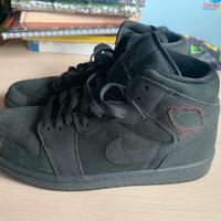 Nike jordan 1 craft grigio scuro-rosso