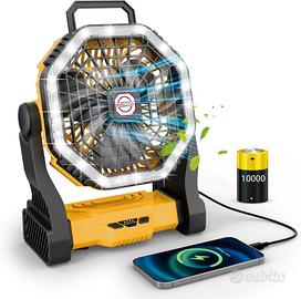 Ventilatore da campeggio ricaricabile