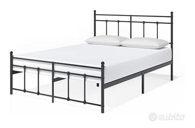 Letto in ferro con rete incorporata più materasso