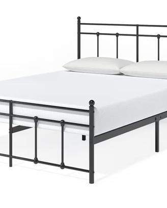 Letto in ferro con rete incorporata più materasso