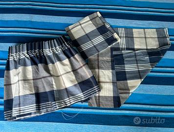 Mantovana con fettuccia arriccia-tende + 2 cuscini