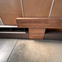 Mobile soggiorno moderno color grigio/rovere