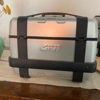 borsa  moto trekker 31 l alluminio nero