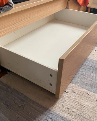 4 pz. Ikea MALM Cassetto Sotto letto Con Ruote
