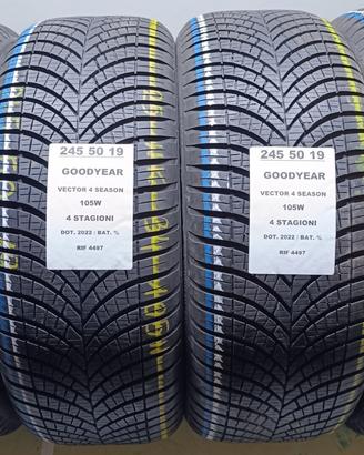 4 GOMME 245 50 19 GOODYEAR 4 STAGIONI RIF4497