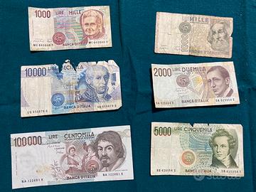 Banconote vecchie lire