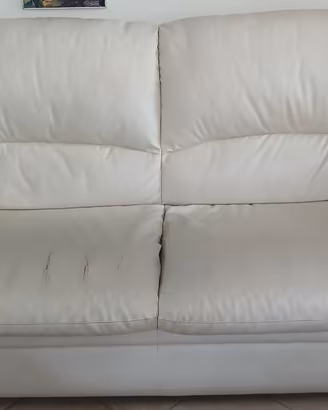 Divano in pelle bianco 3 posti