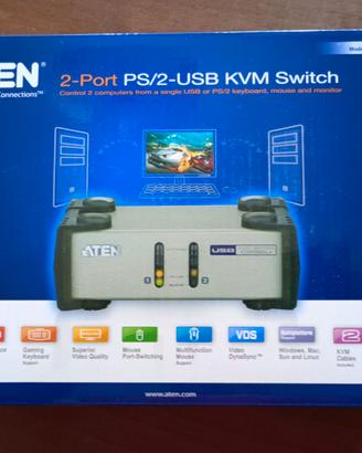 Swittch a 2 porte "Aten PS/2-USB KVM Switch"