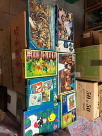 Puzzle vintage lotto misto anni 80