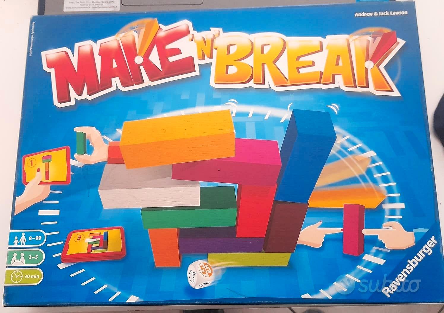 Ravensburger Make 'n' Break – Gioco Da Tavolo Di Costruzione Con Blocchi E Timer, Per 2-5 Giocatori, Dagli 8 Anni In Su