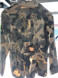 Giacca mimetica con paillettes