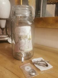 Dispenser bevande in vetro con rubinetto – 3 Litri