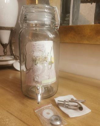 Dispenser bevande in vetro con rubinetto – 3 Litri