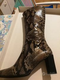 Stivaletto donna pitone grigio n°35