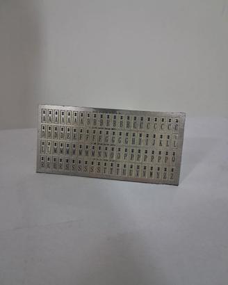 Piastra Matrice Alfabeto Metallo Punzonatura