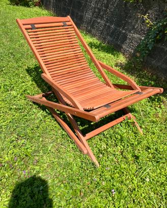 Sdraio pieghevole in legno