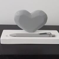 Porta penna da scrivania shabby in legno