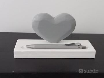 Porta penna da scrivania shabby in legno